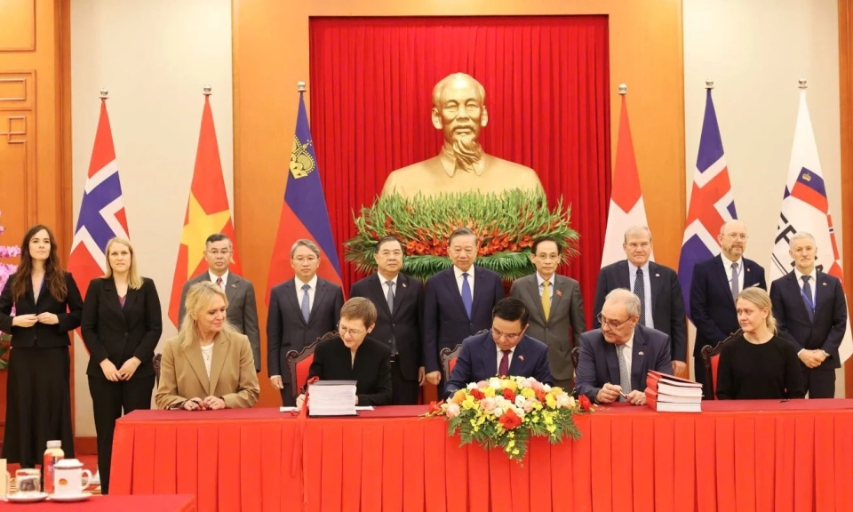 Ch&iacute;nh thức k&yacute; kết Hiệp định Thương mại tự do Việt Nam - EFTA