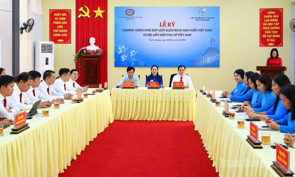 Ng&acirc;n h&agrave;ng Nh&agrave; nước v&agrave; Hội Li&ecirc;n hiệp Phụ nữ k&yacute; kết chương tr&igrave;nh phối hợp giai đoạn 2026 - 2030