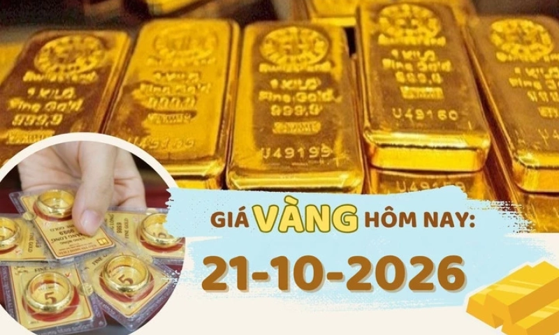 Gi&aacute; v&agrave;ng h&ocirc;m nay 21-10: Tiếp tục giảm